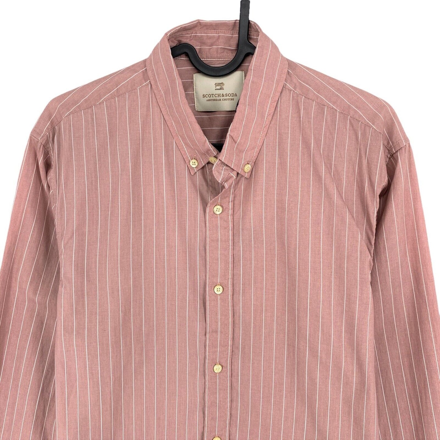 SCOTCH & SODA Dark Pink Striped Regular Fit Shirt Size S L