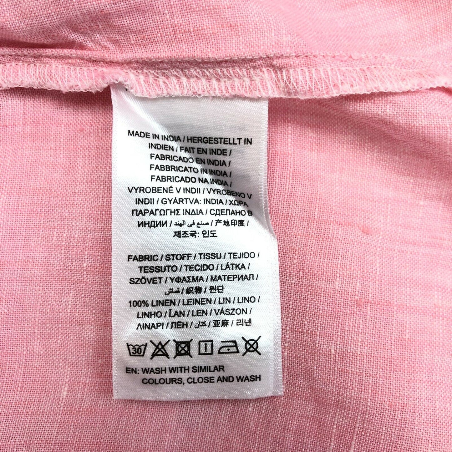 GANT Rosa 100 % Leinen Hemd Größe EU 34 UK 6 US 4