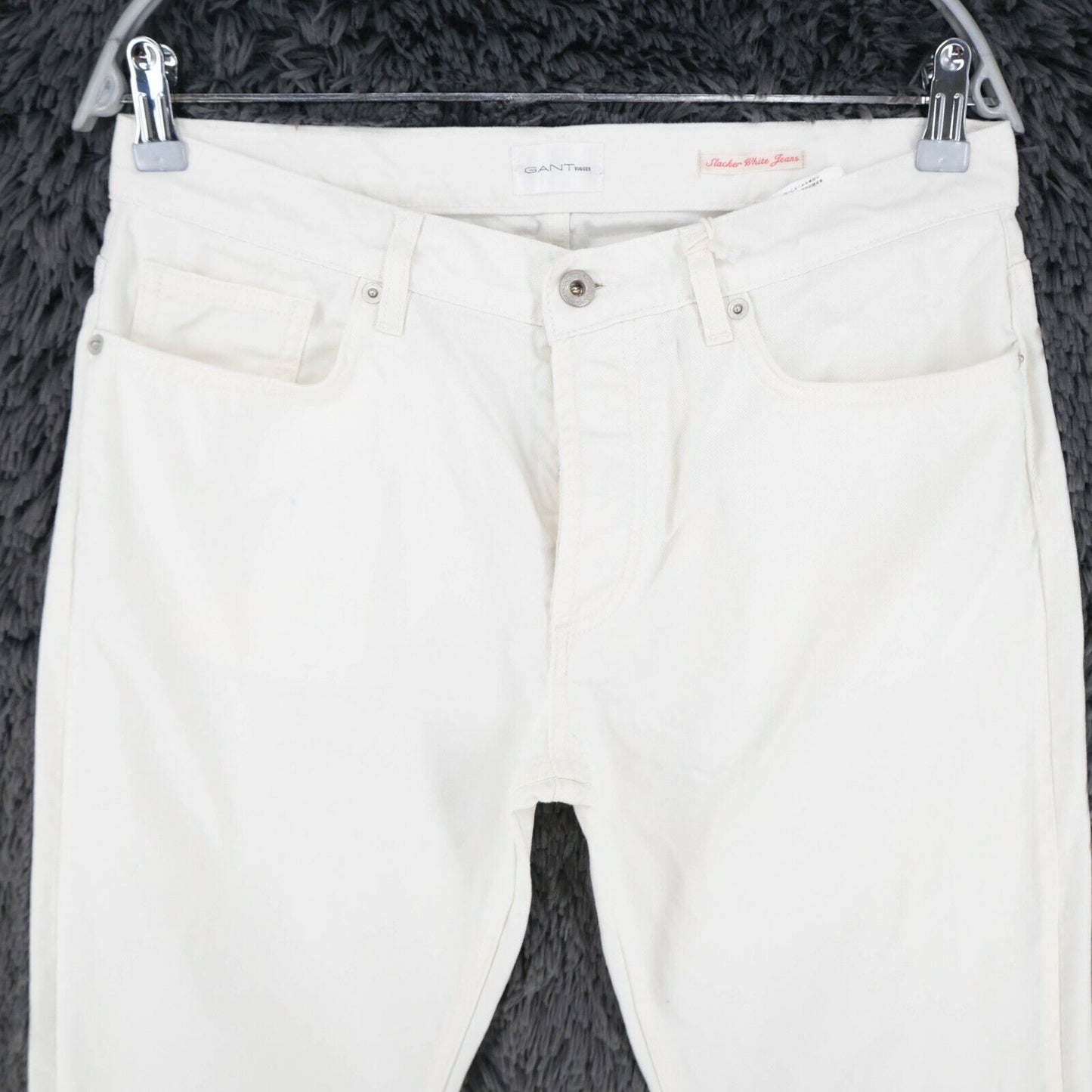 GANT White Slacker Tapered Ripped Jeans Size W29 L34