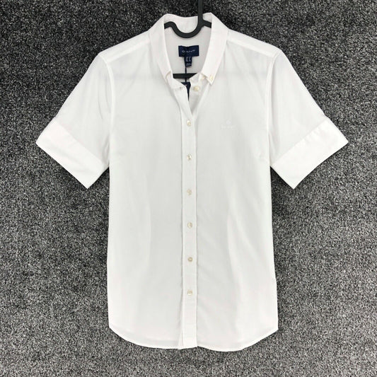 GANT Chemise Oxford stretch blanche manches courtes Taille EU 34 44 UK 6 16 US 4 14