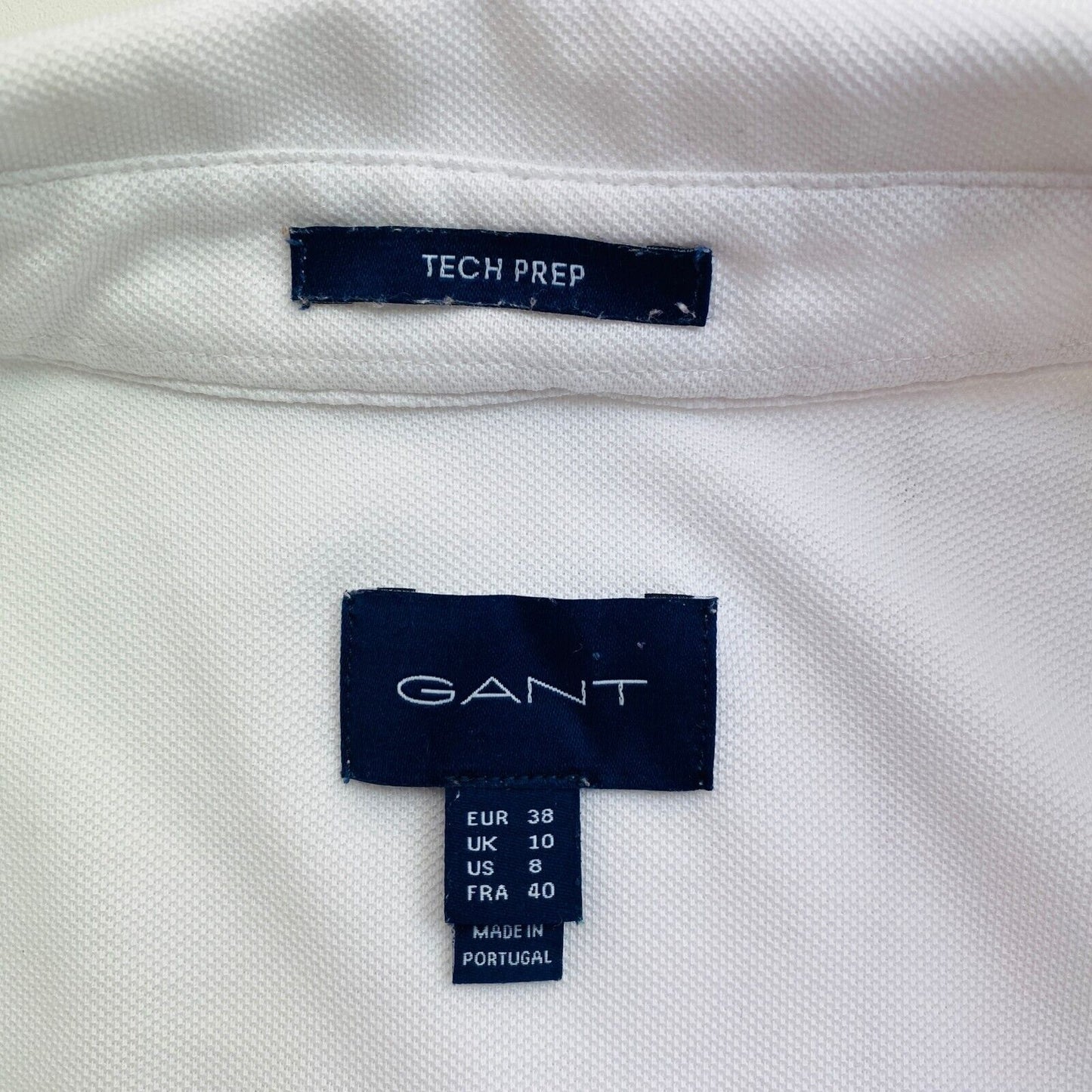 GANT White Tech Prep Shirt Size EU 38 UK 10 US 8