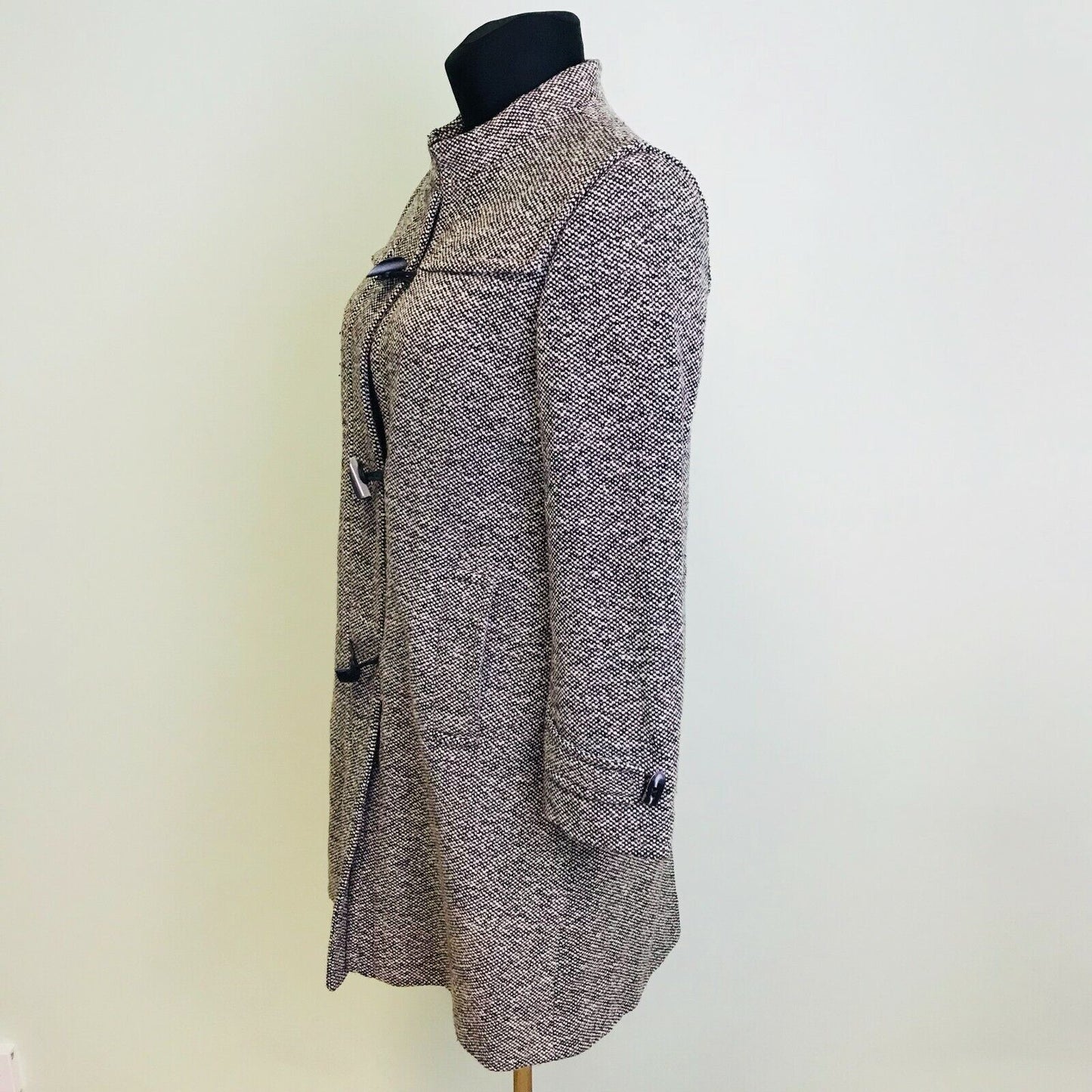 Hettemarks Ladies Grey Wool Blend Coat Size EUR 40 US 10 UK 12