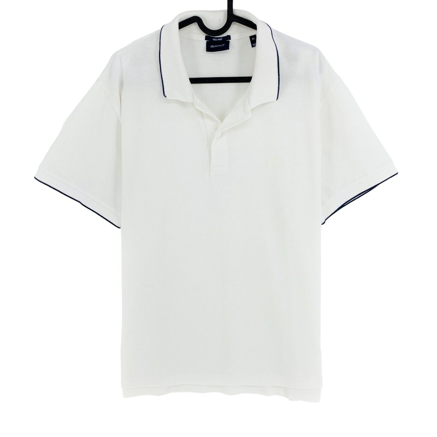 GANT White Tech Prep Pique Rugger Polo Shirt Size XL