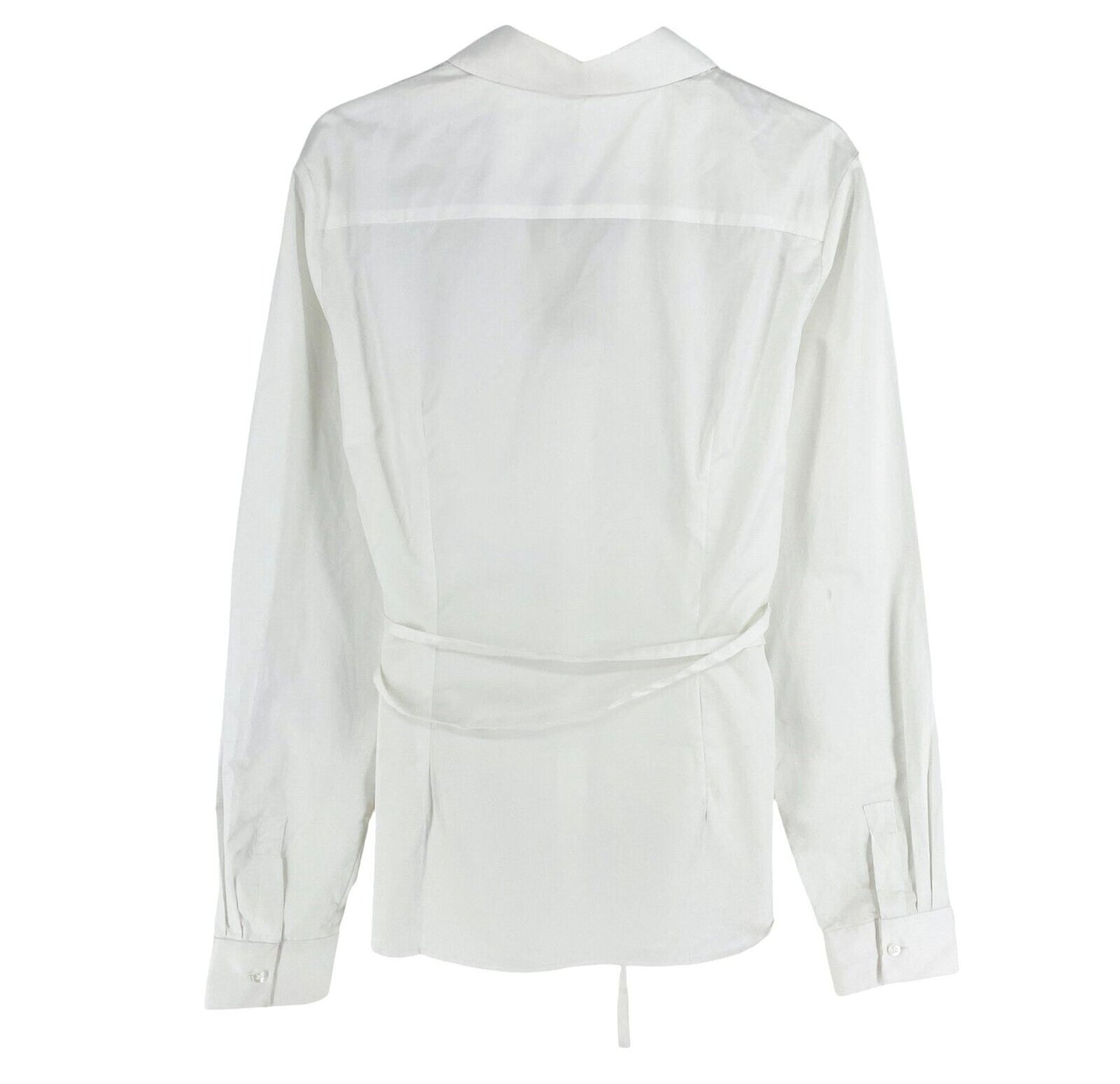 TRUSSARDI White Shirt With a waist string Size 46 EU 42 UK 14 US 12