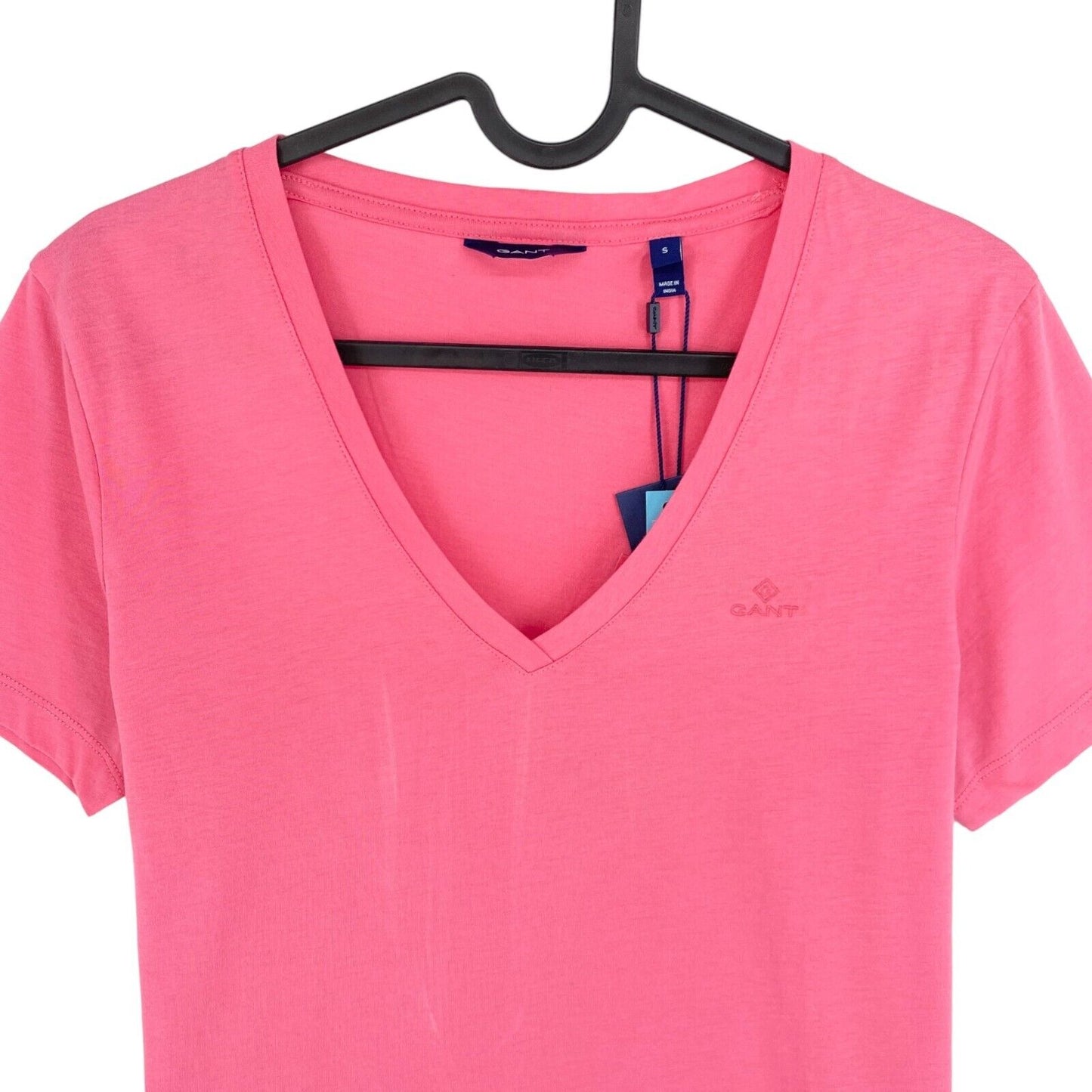 GANT Pink Original V Neck T Shirt Size S