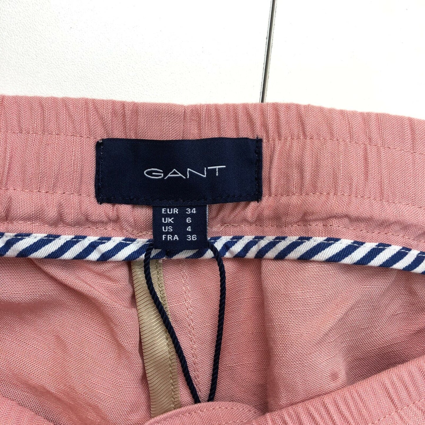 GANT Rosa Sommer Leinen Schlupfhose Hose Größe EU 34 UK 6 US 4