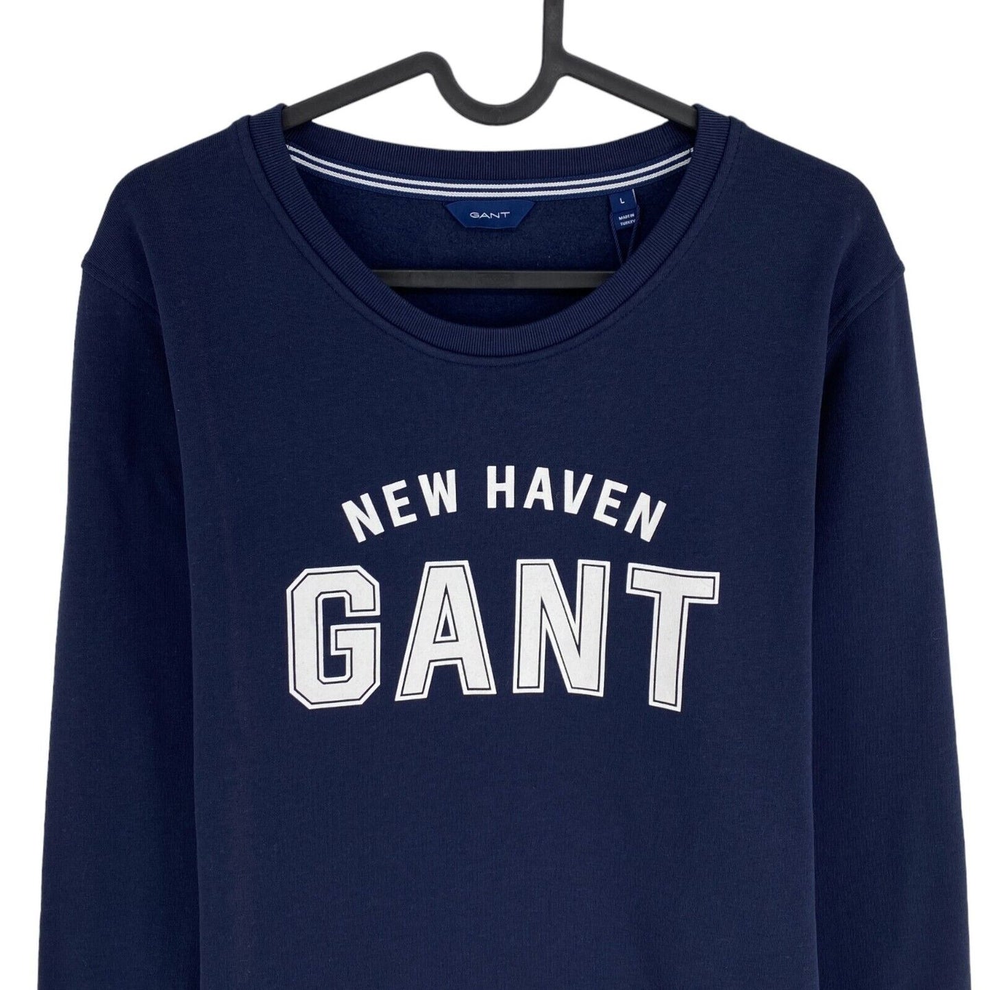 GANT Navy Blue Logo Crew Neck Pullover Sweater Jumper Size L