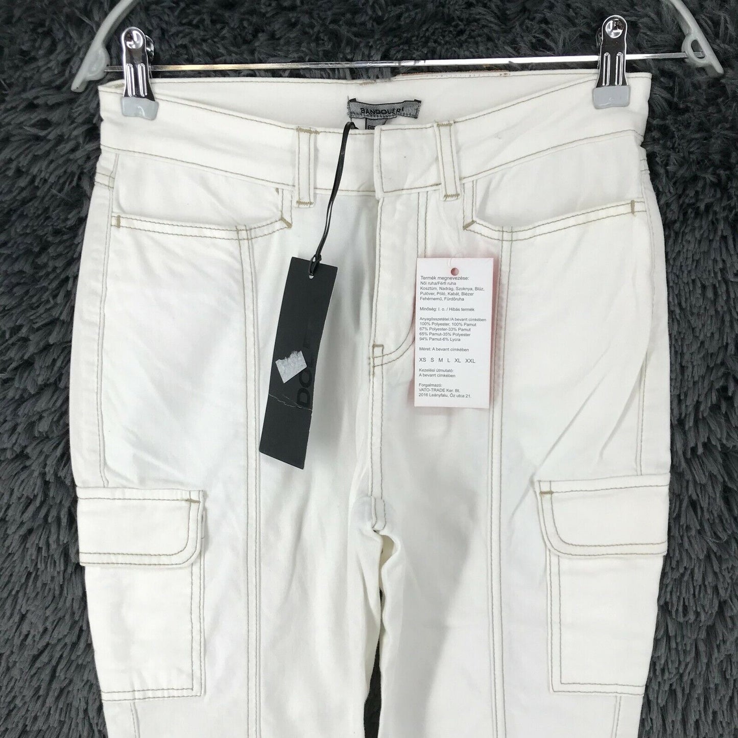 BANDOLERA Women Cream White Skinny Fit Jeans Size EU 34 UK 8 W27