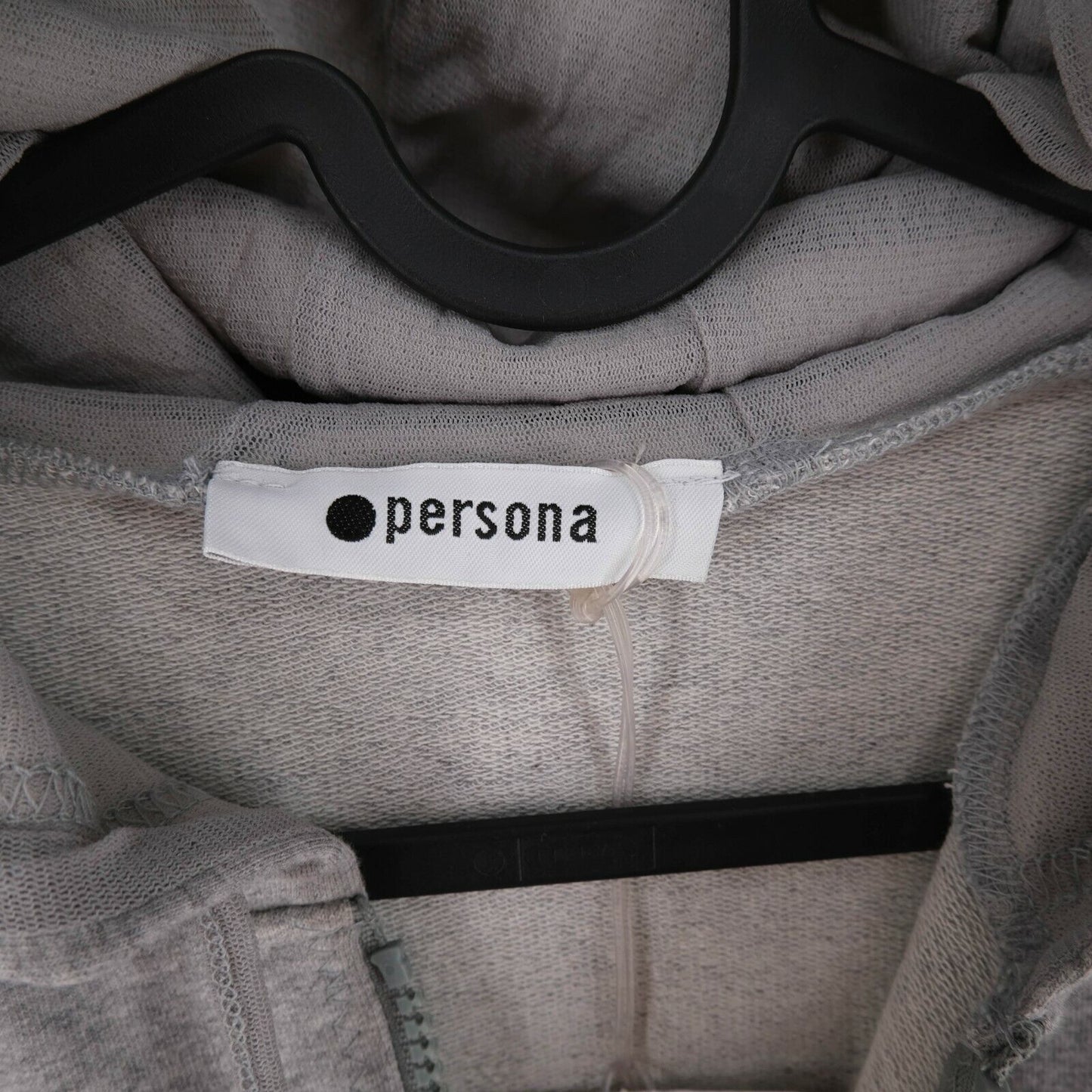 Persona Grey Full Zip Cardigan à capuche Pull Pull Taille S