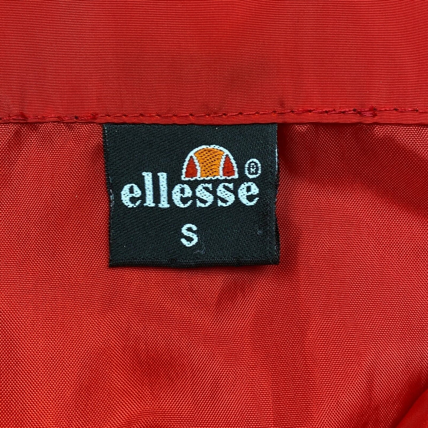 Ellesse Red Hooded Pullover Anorak Jacket Size S