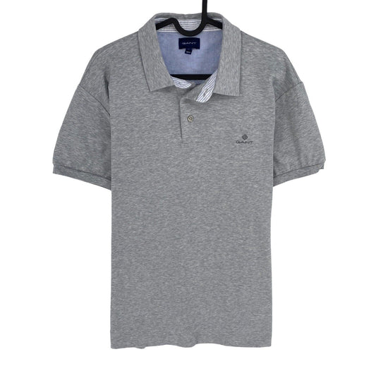 GANT Men Grey Jersey Rugger SS Polo Shirt Size L