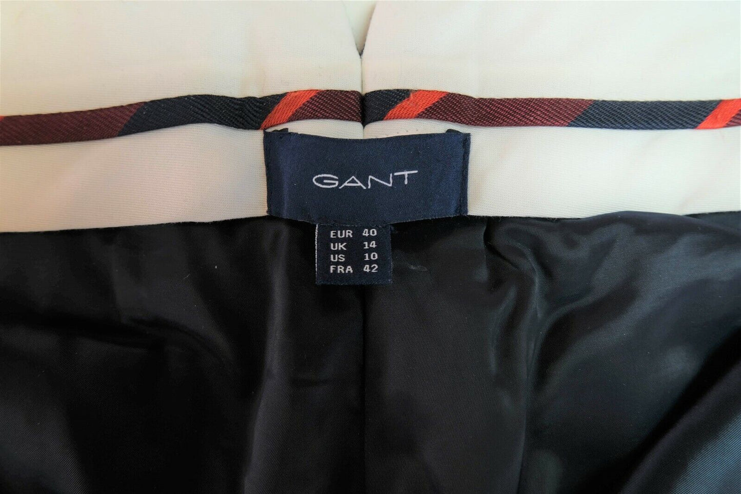 GANT Blue Wool Blend Pants Trousers Size EUR 40 UK 14 US 10