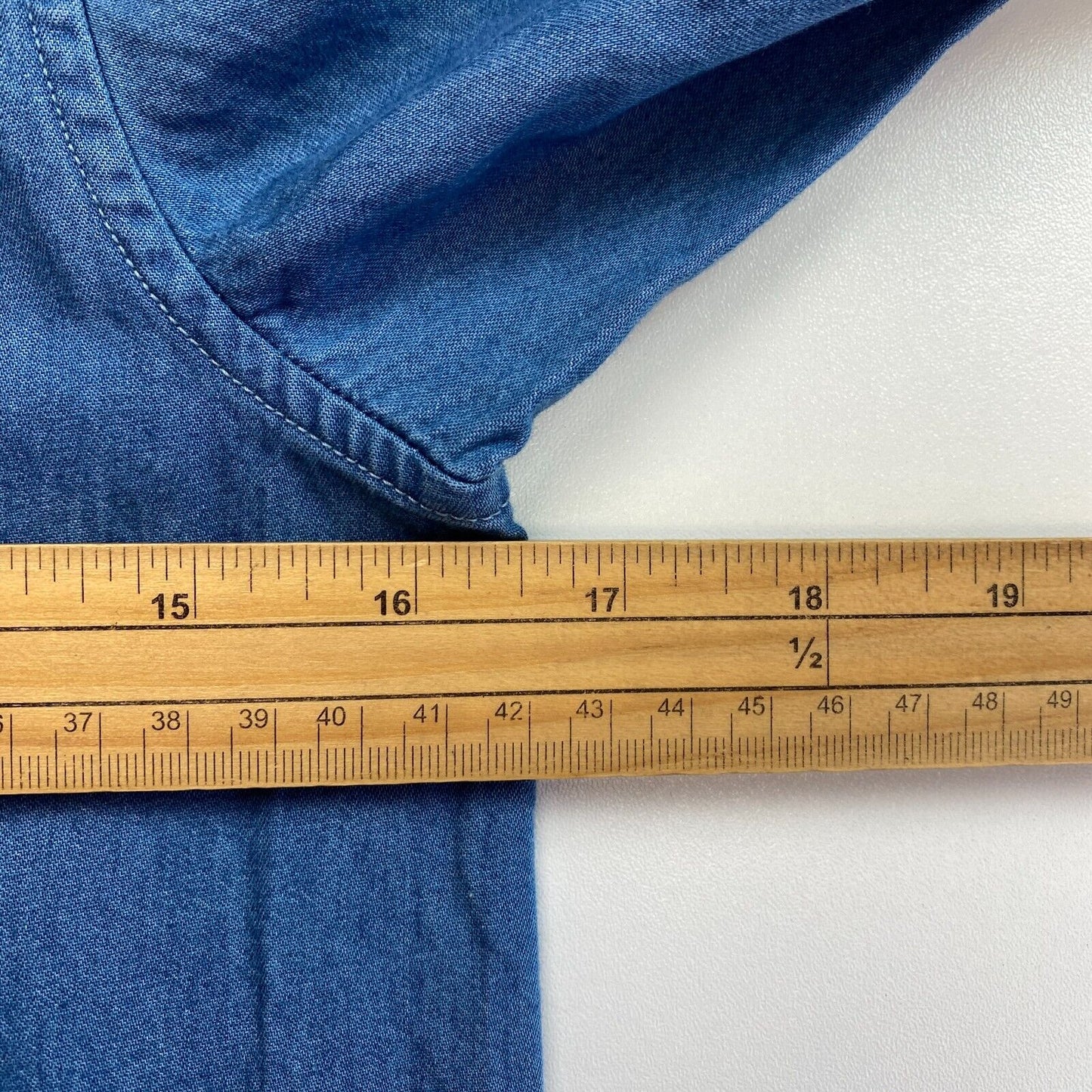 GANT Jungen Langarmhemd aus Denim in Blau Gr. 11-12 Jahre 146/152 cm