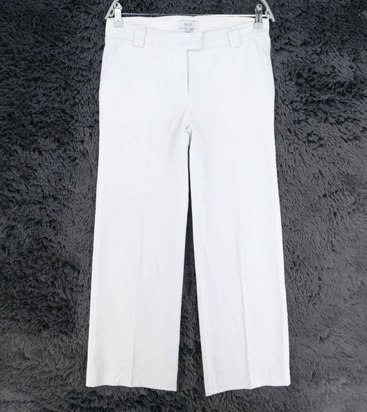 S`NOB White Wide Leg Fit Chino Pants Trousers Size M