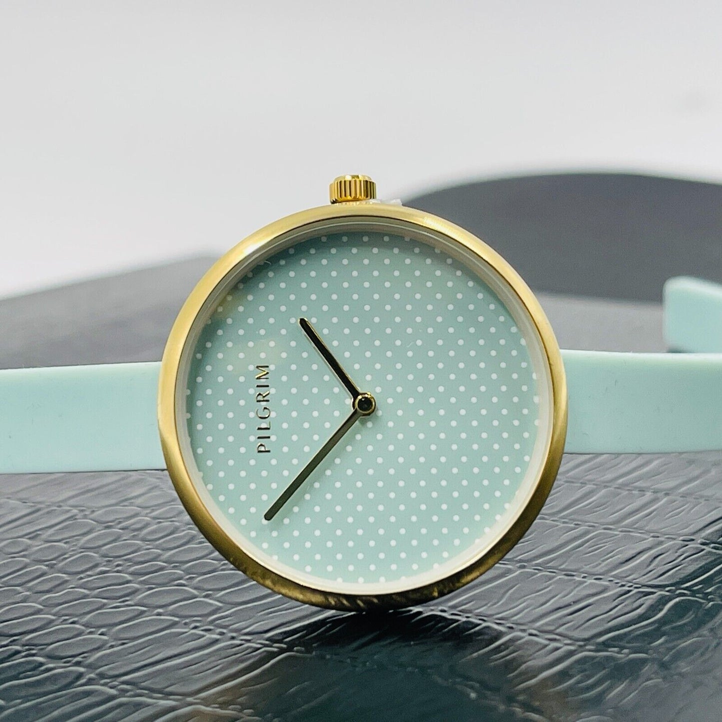 PILGRIM 701712490 Light Blue & Gold Colour Ladies Quartz Watch