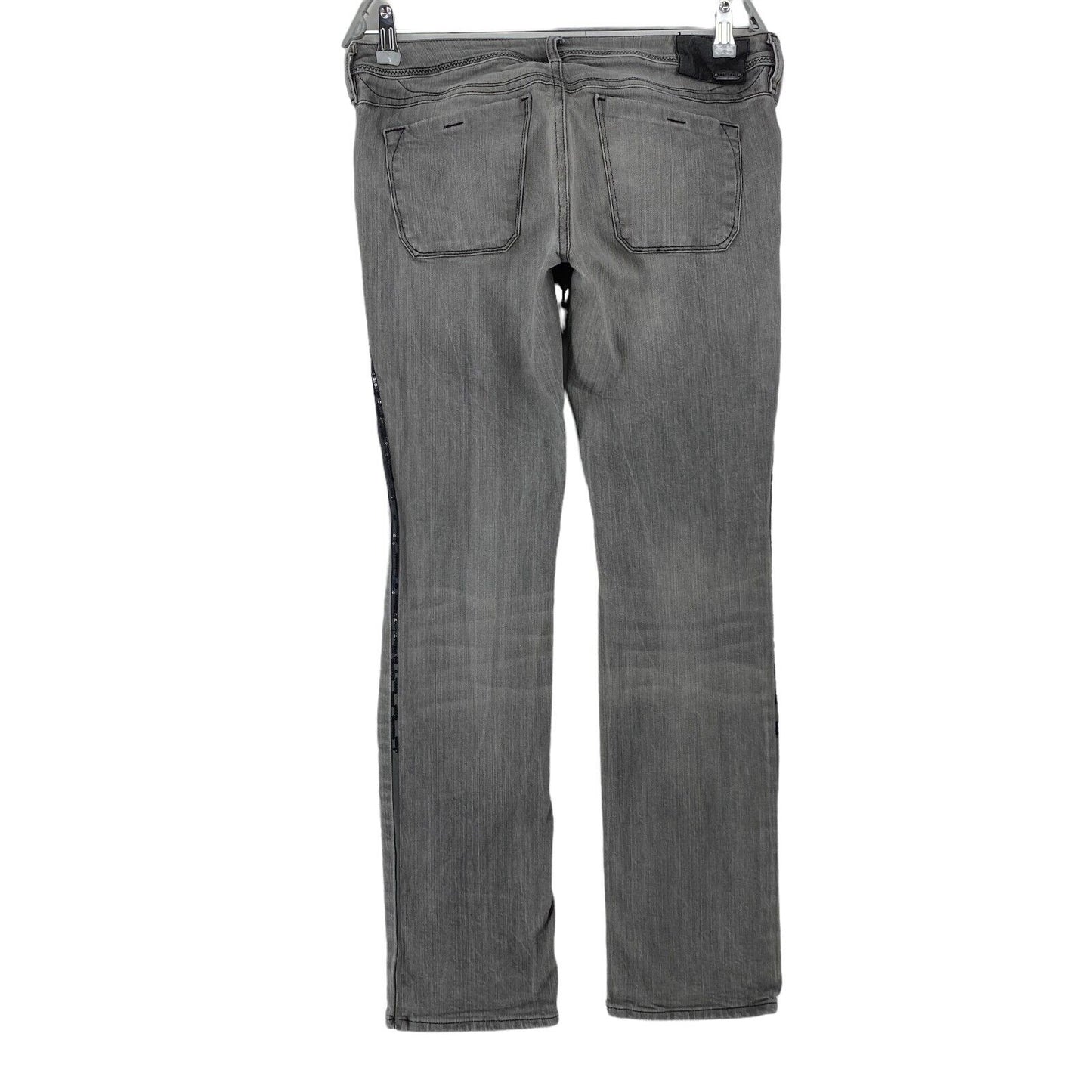 Diesel LOWKY Damen Jeans in normaler gerader Passform, Grau, W31 L32, Made in Italy