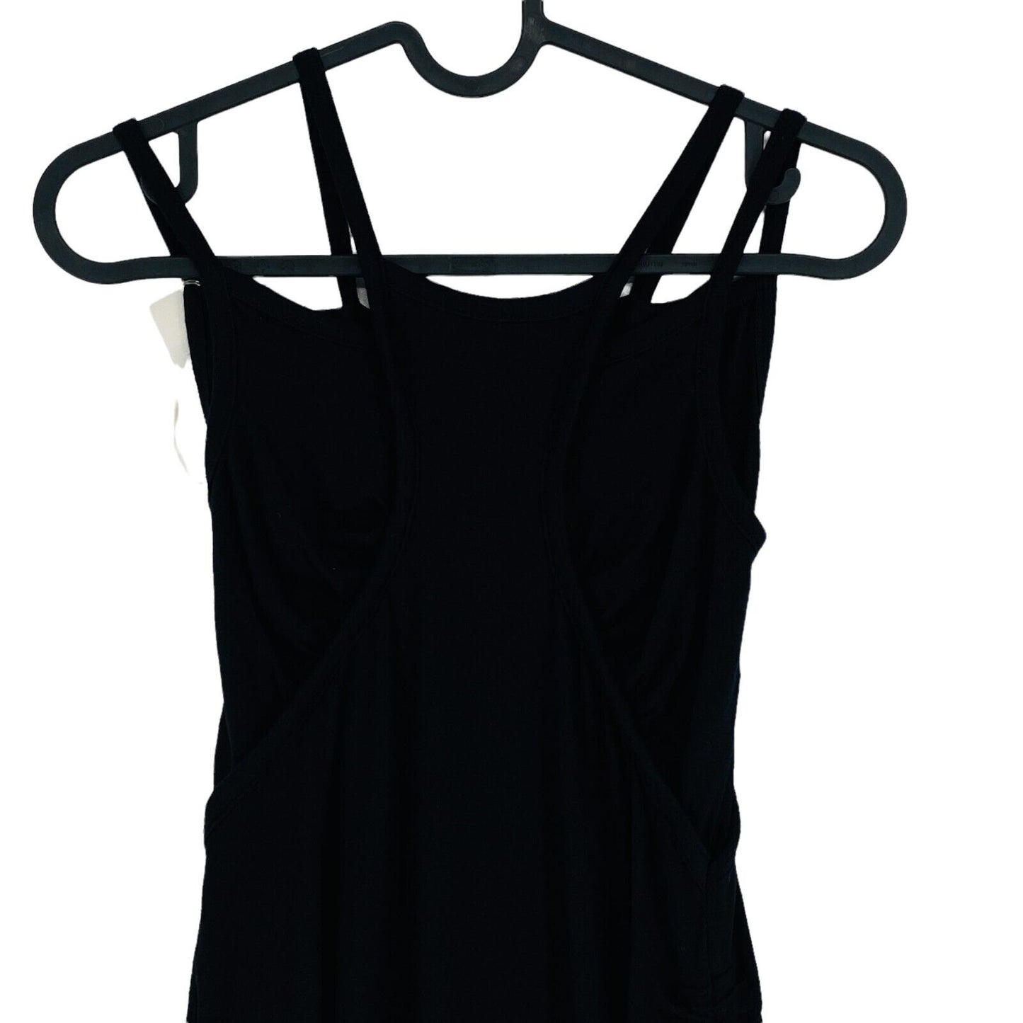 2 TWO Black Asymmetric Sleeveless Round Neck Jersey Tank Top Size XS