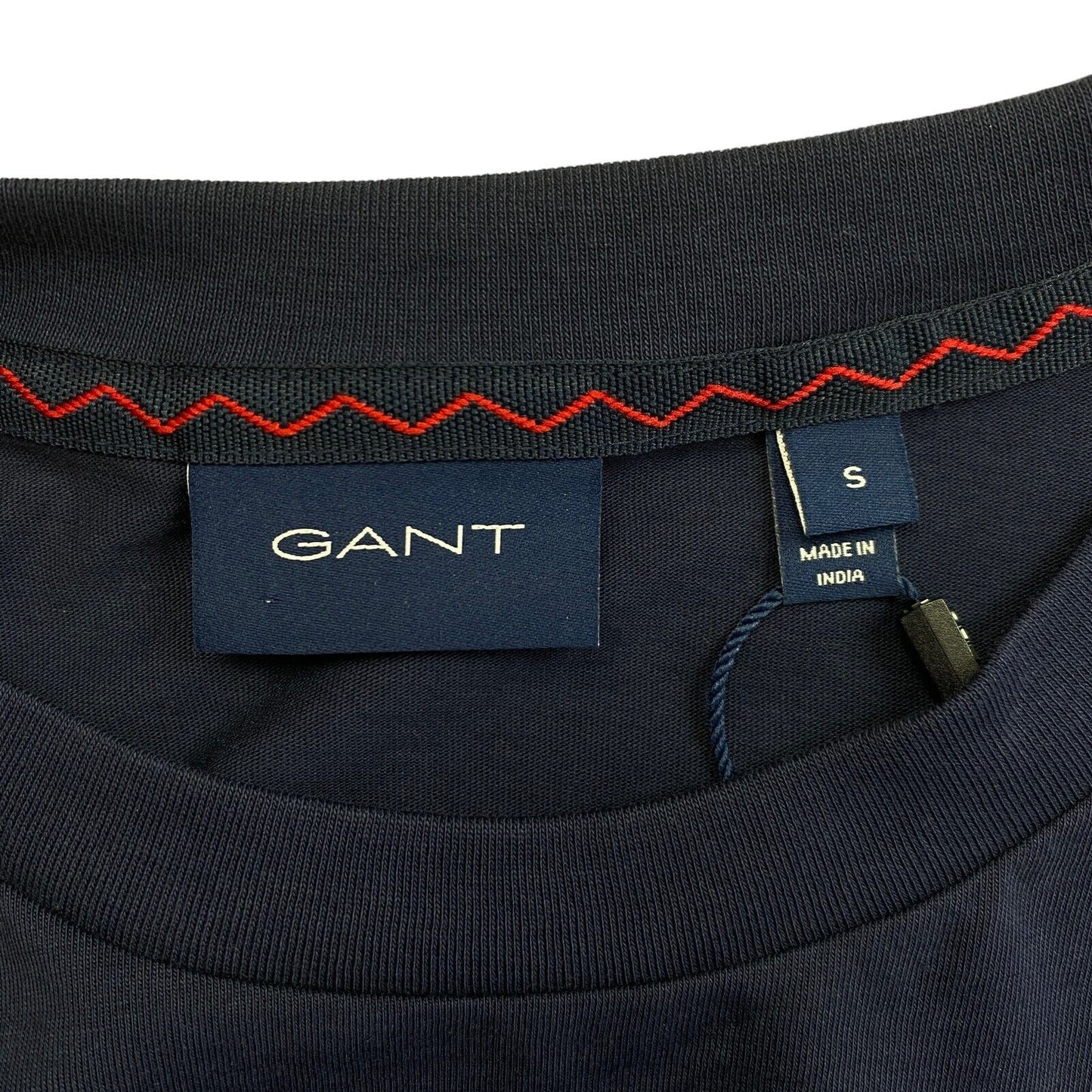 GANT T-shirt à manches longues et col rond nautique bleu marine taille S