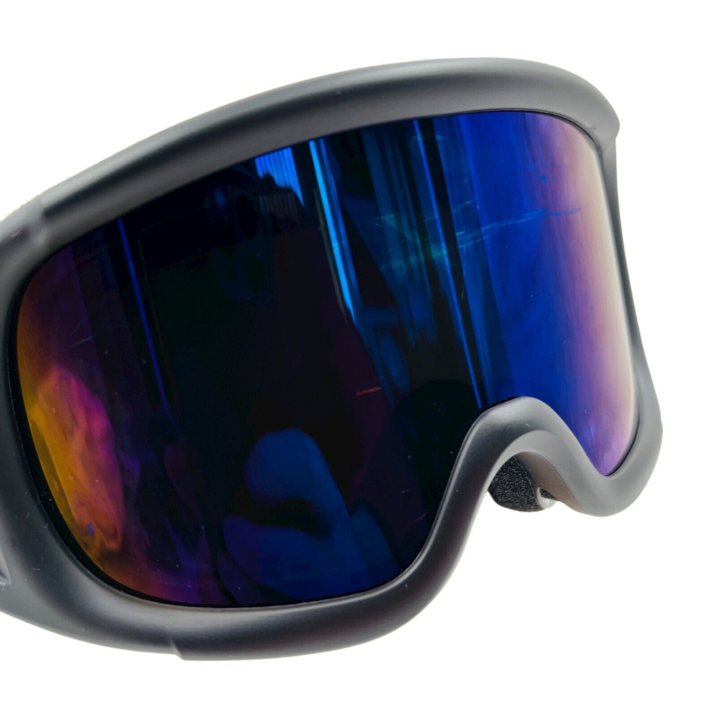 Black Crevice Black Reflective Lens Ski Snow Goggles Unisex Adults