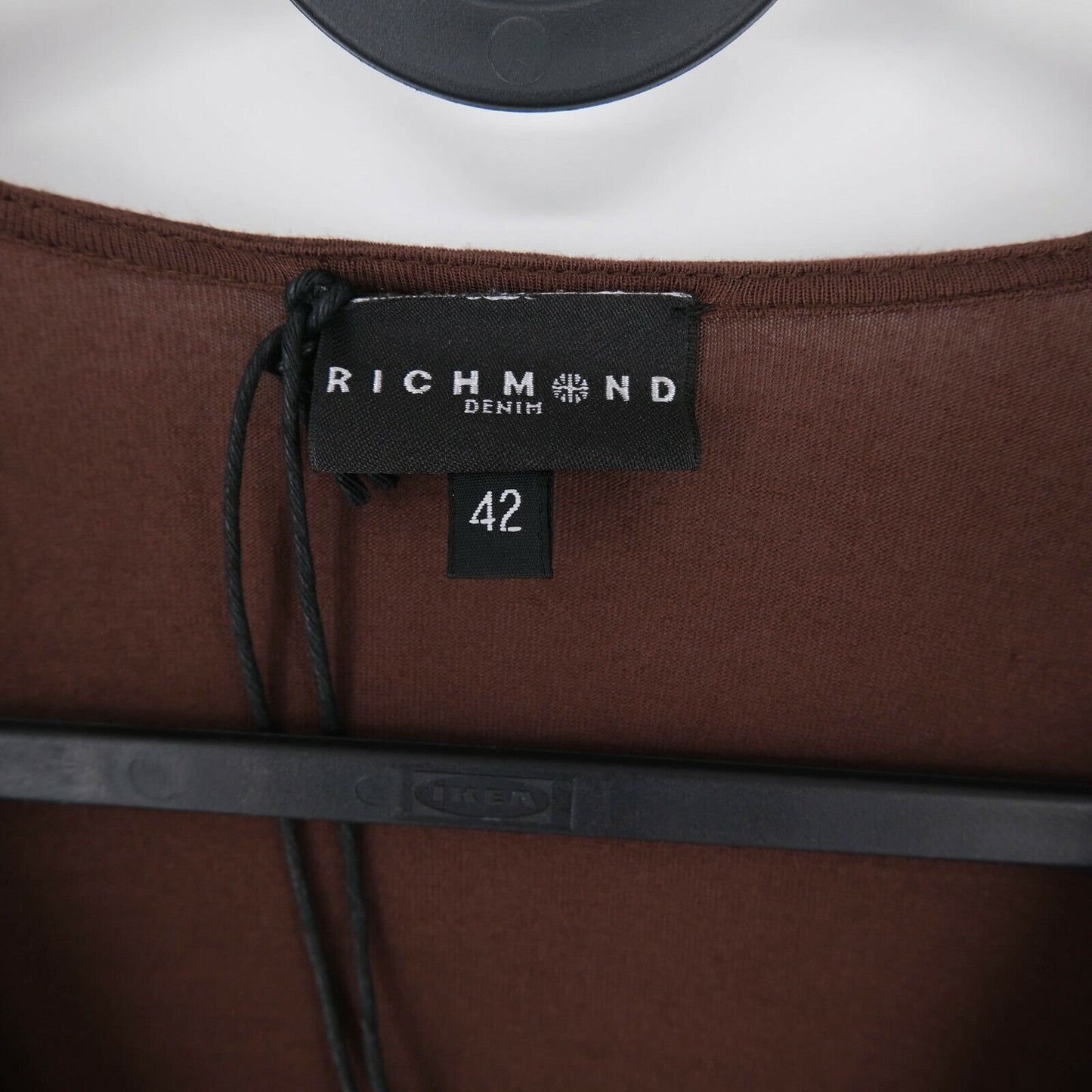 JOHN RICHMOND Denim Brown V Neck Jumper Sweater Size IT 42 EUR 38 UK 10 US 8