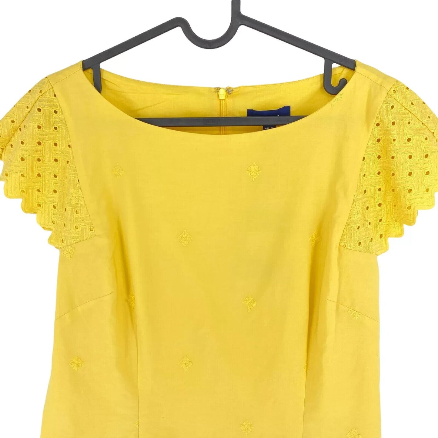 GANT Yellow Broderie Anglaise A Line Dress Size EU 36 UK 8 US 6