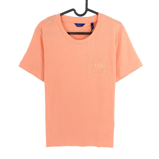 GANT Light Orange Tonal Archive Shield Crew Neck T Shirt Size XL