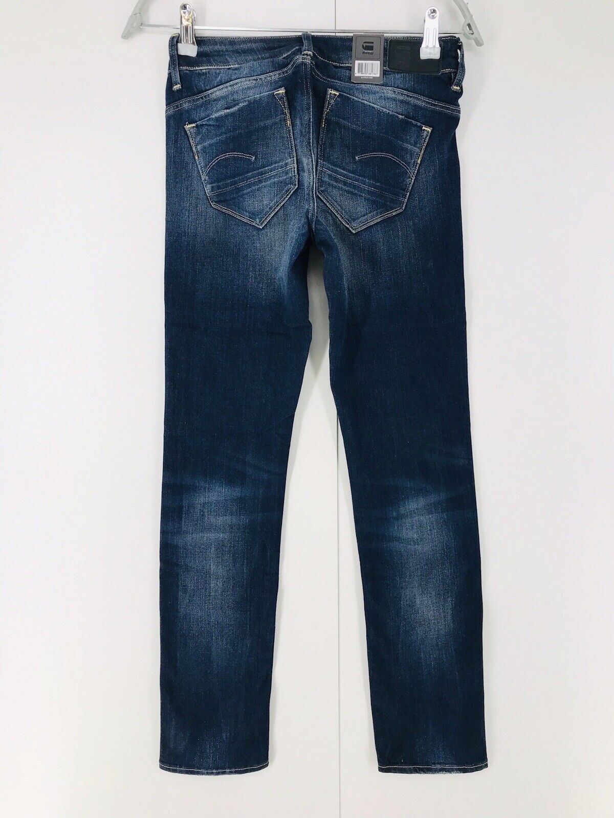 G-STAR RAW MIDGE MID Femme Bleu Foncé Regular Straight Fit Jeans W24 L30