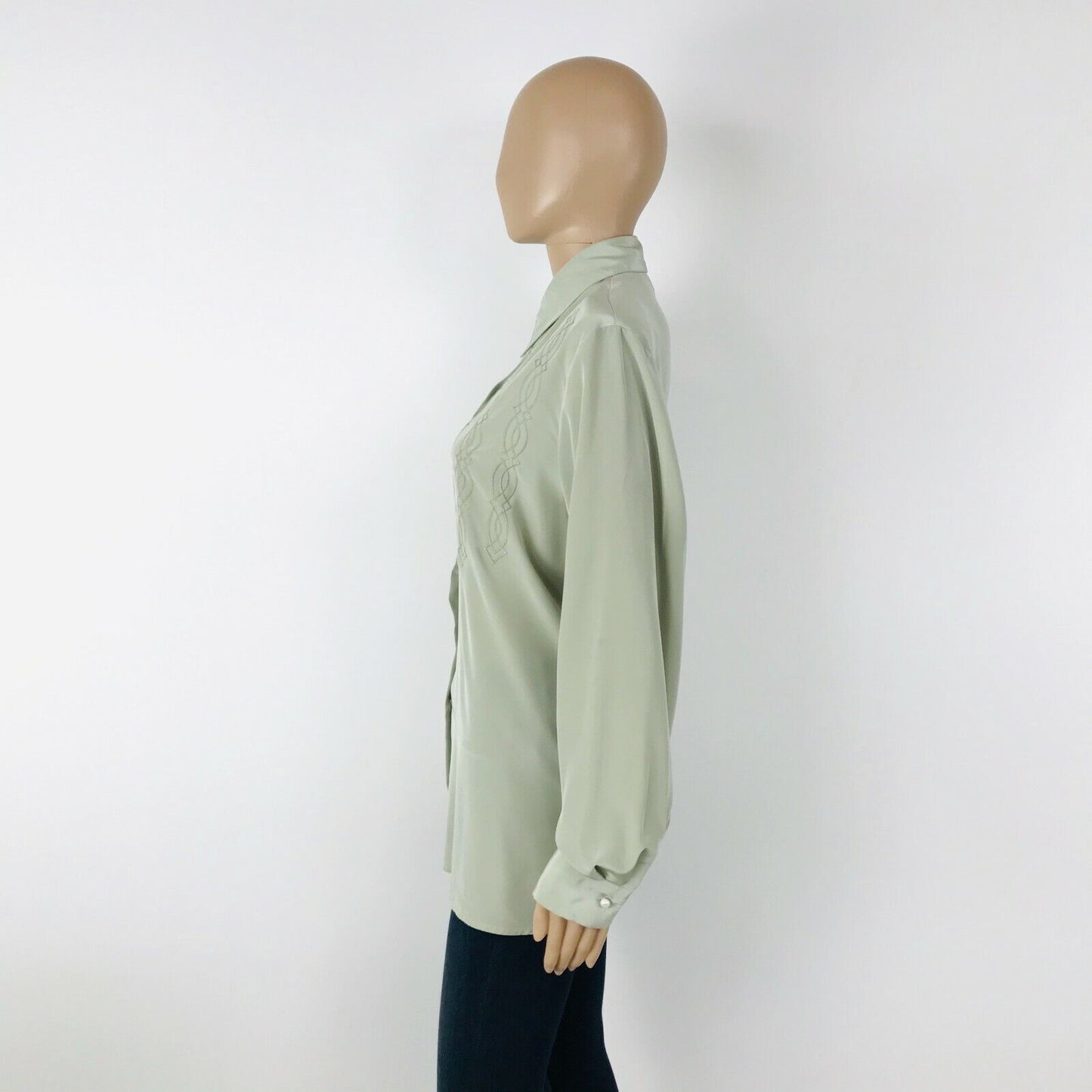 Vintage Women Designer Blouse Shirt Top Size EUR 38 UK 10 US 8