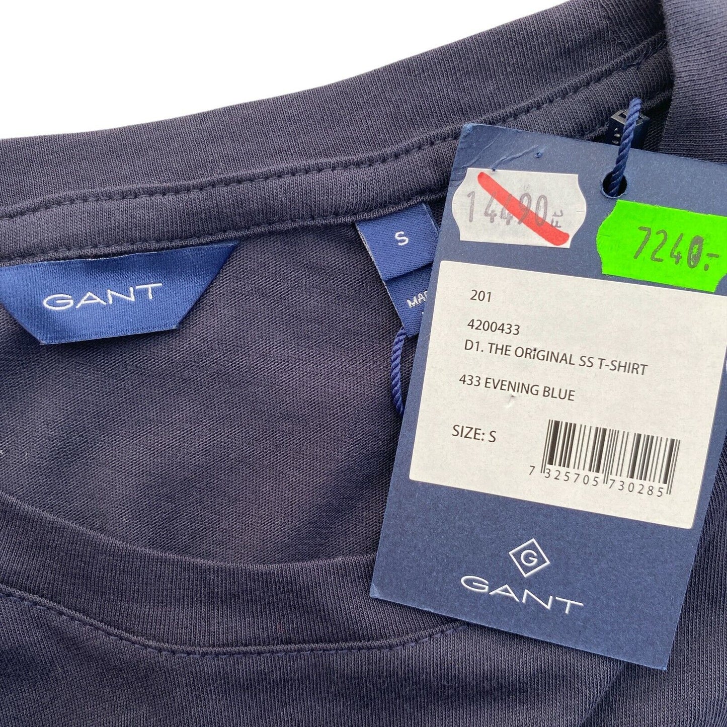 GANT Navy Blue Original Crew Neck T Shirt Size S