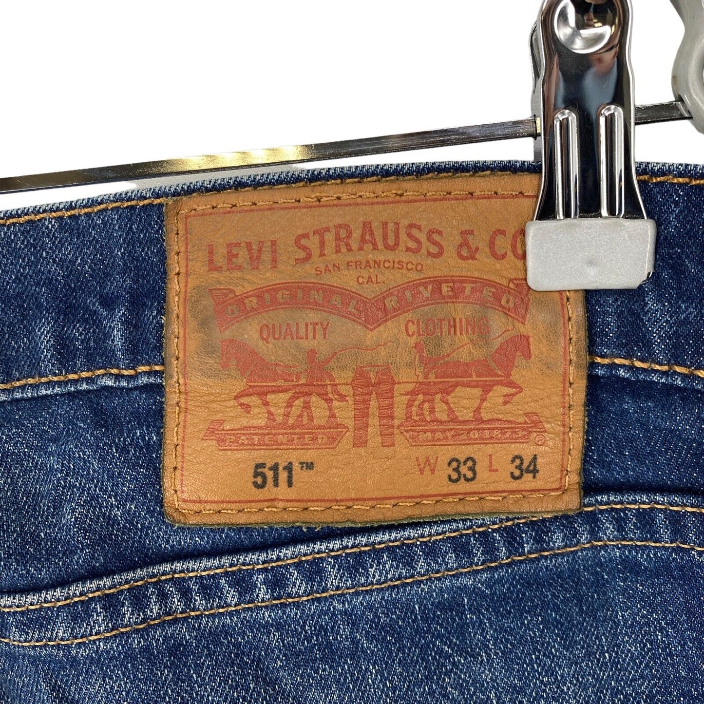 Levi's 511 Blue Stretch Slim Fit Jeans W33 L34