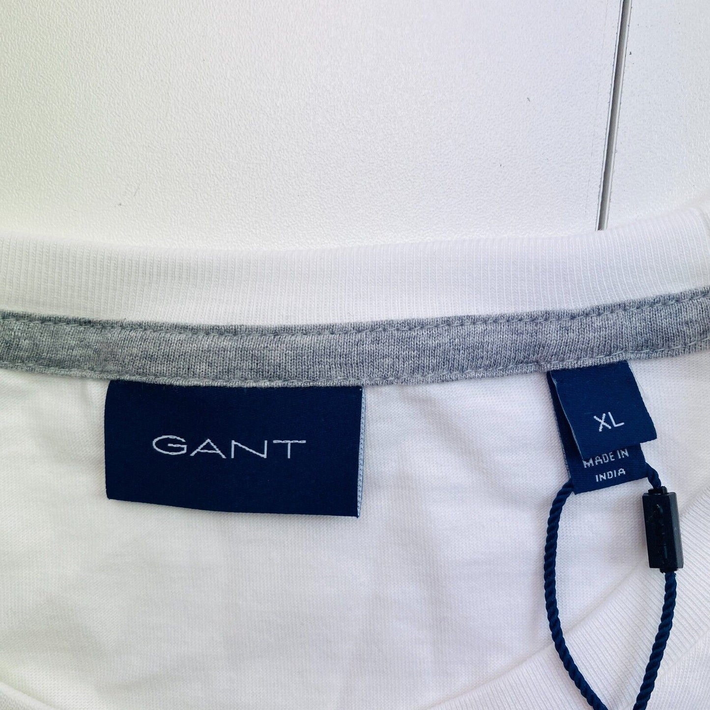 GANT Men White Archive Shield Crew Neck Short Sleeve T Shirt Size XL