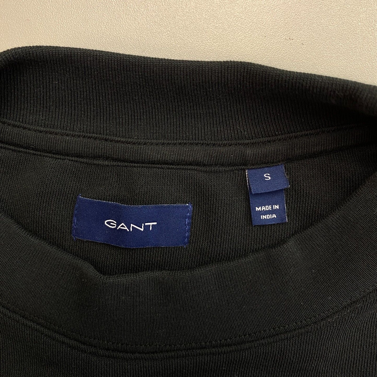 GANT Black Logo Crew Neck Sweater Jumper Size S