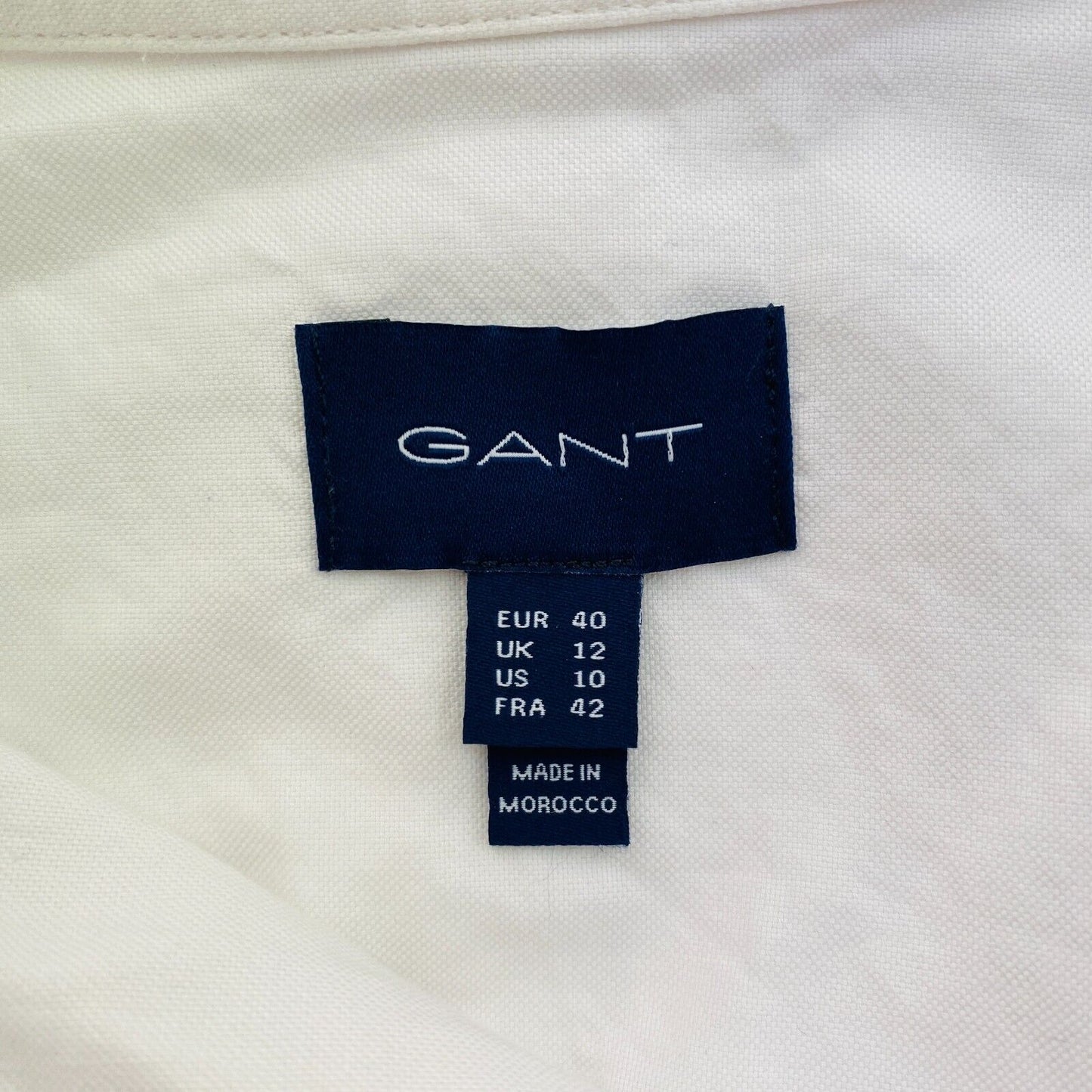 GANT Women White Stretch Oxford LS Shirt Size EU 40 UK 12 US 10