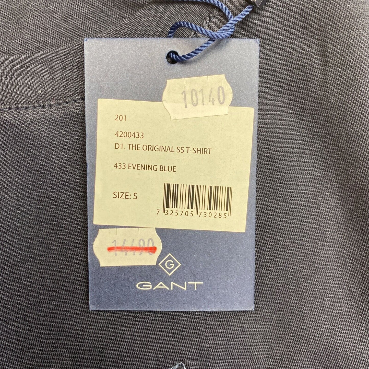 GANT Marineblau Original Rundhals T-Shirt Top Größe S