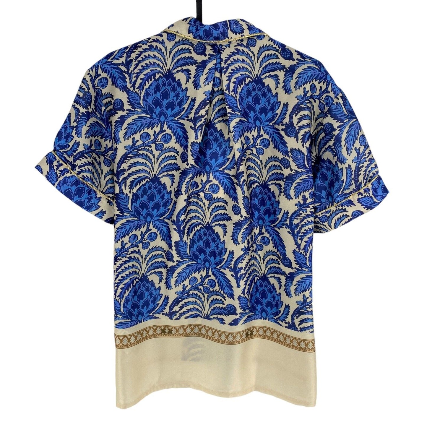 LA MARTINA Blue Printed Short Sleeves Shirt Size 1 / XS