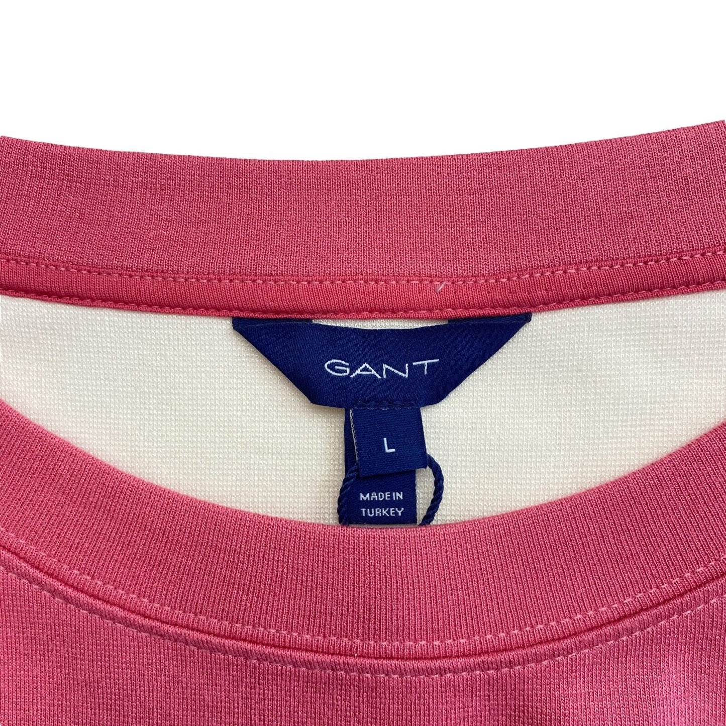 GANT Pink Bar Striped Jersey Long Sleeves A Line Dress Size L