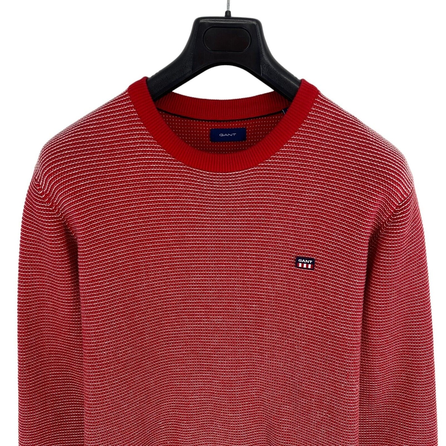 GANT Rot Leichte Textur Pullover Rundhals Pullover Größe XL