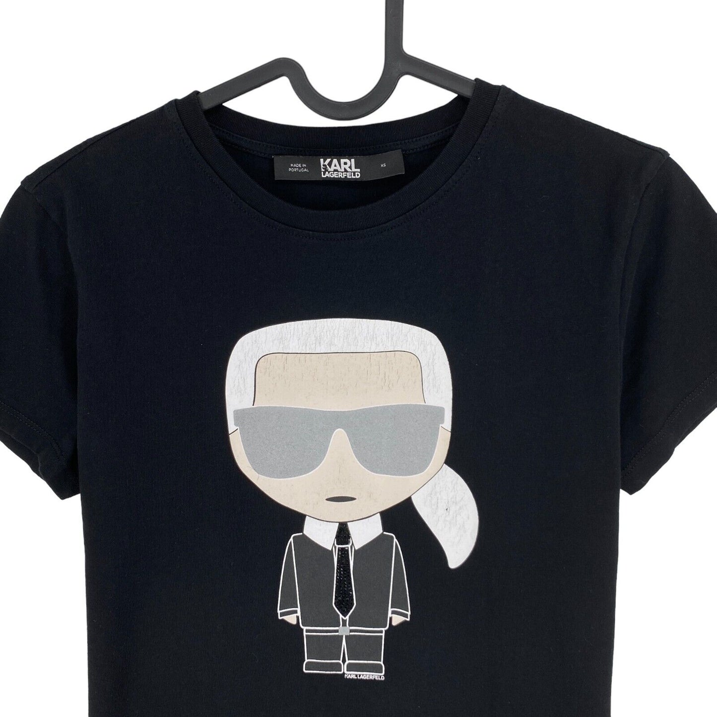 Karl Lagerfeld Black Ikonik Karl Crew Neck T Shirt Size XS