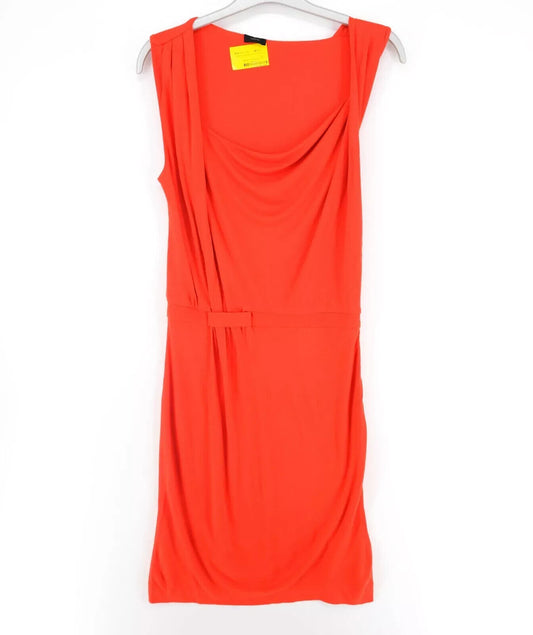 RRP €389 JOSEPH Orange Round Neck Dress Size EUR 40