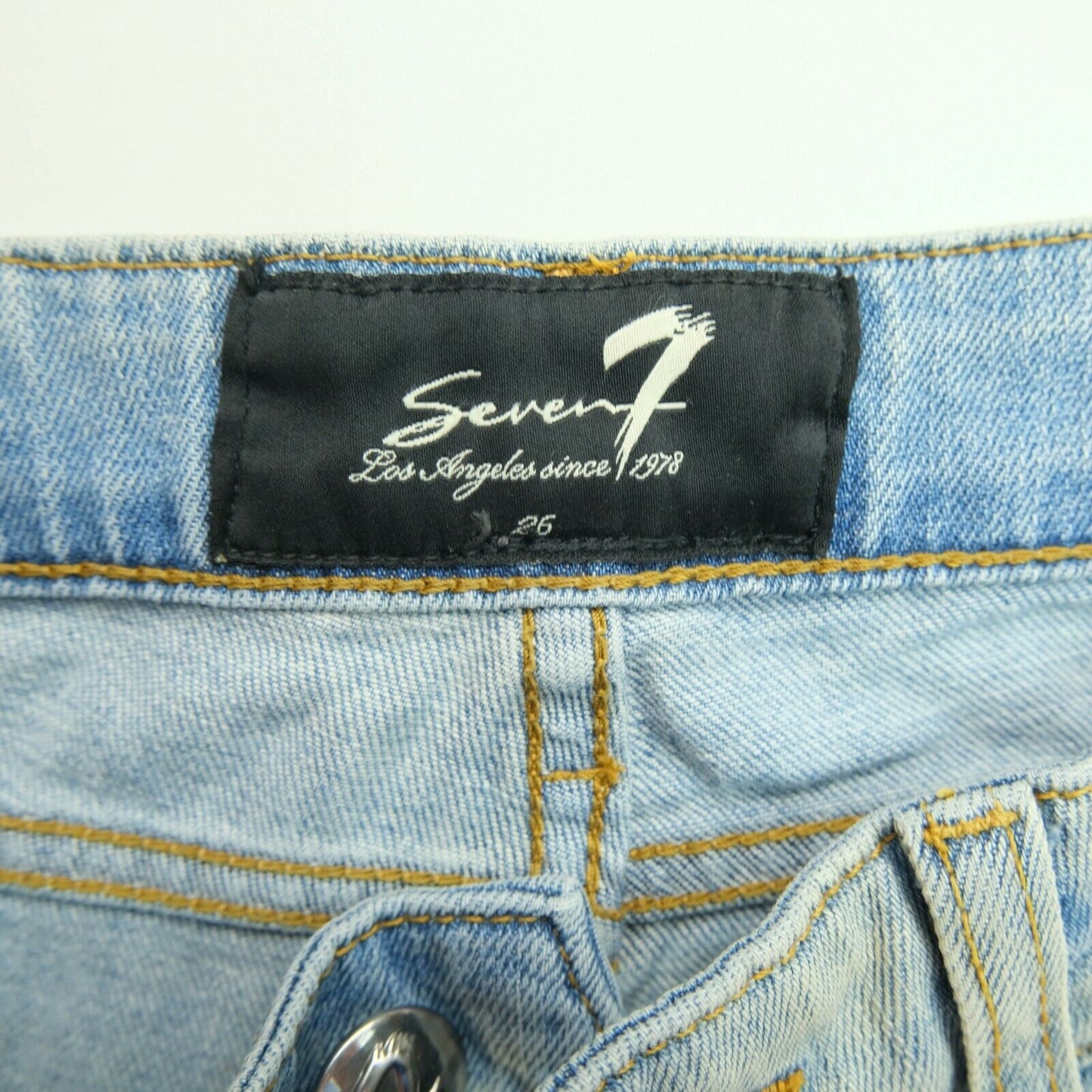 Seven7 Light Blue Straight Jeans Size 26