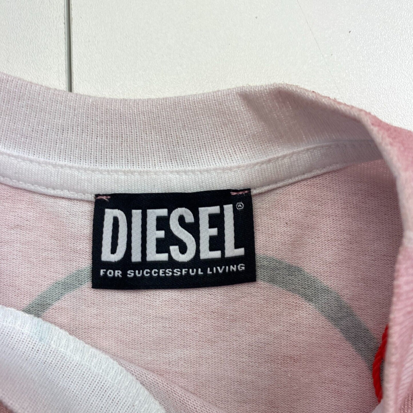 DIESEL Women Pink T-REG-E5 Printed Crew Neck Short Sleeves T Shirt Size S