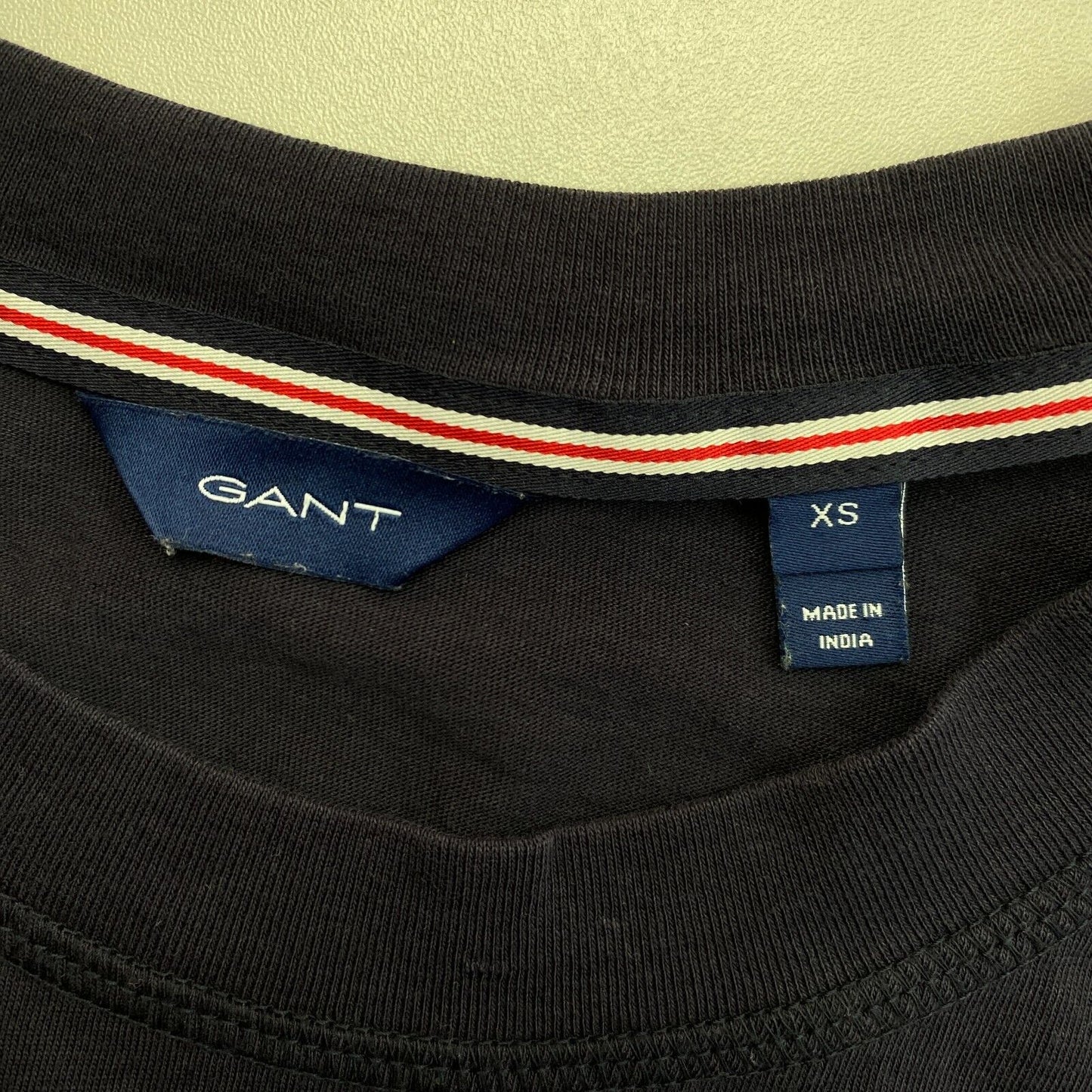 GANT Navy Blue Retro Shield Logo Crew Neck Top Size XS