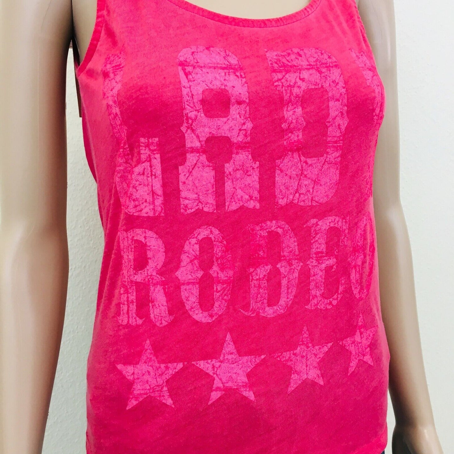 Bershka Lady Rodeo Pink Tank Top T Shirt Size XS