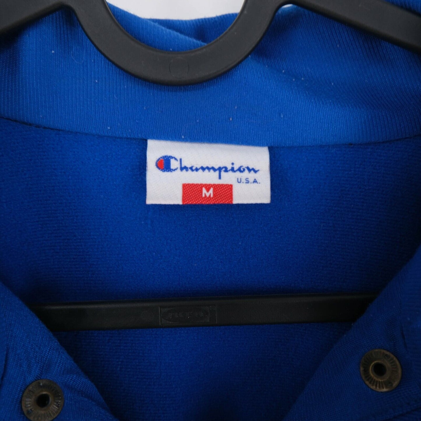 CHAMPION USA vintage Rétro Bleu Marine Track Top Veste Taille M