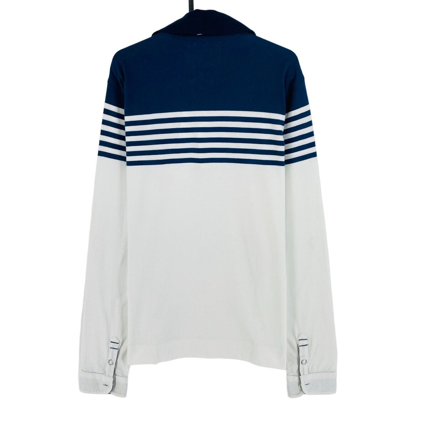 WOOLRICH White Long Sleeve Rugby Polo Sweater Jumper L