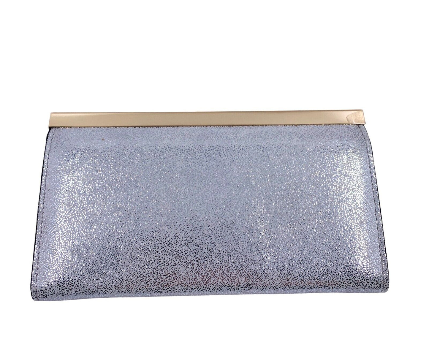 NEUVILLE – Glitzernde, silberne Clutch mit Geldbörse