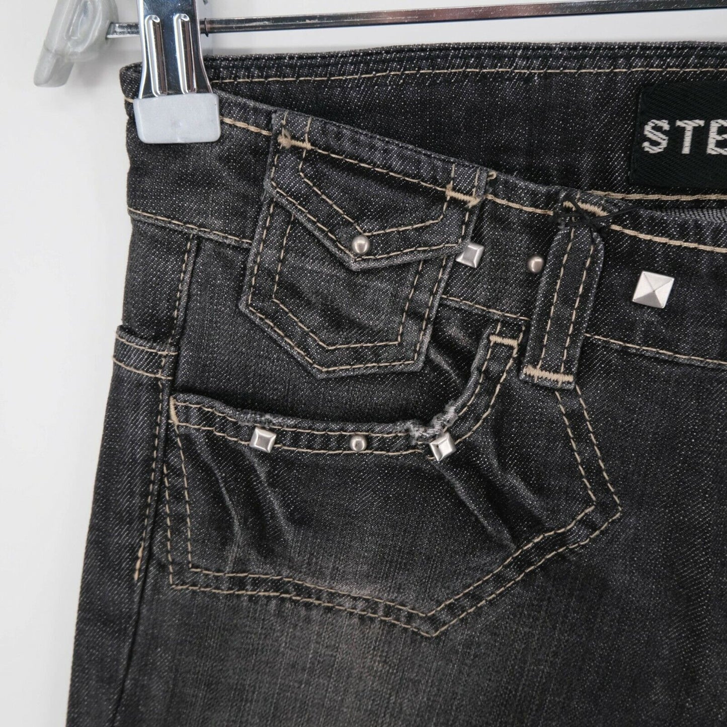 STEFANEL Dunkelgraue Capri Jeans Größe EU 34 UK 4 US 2