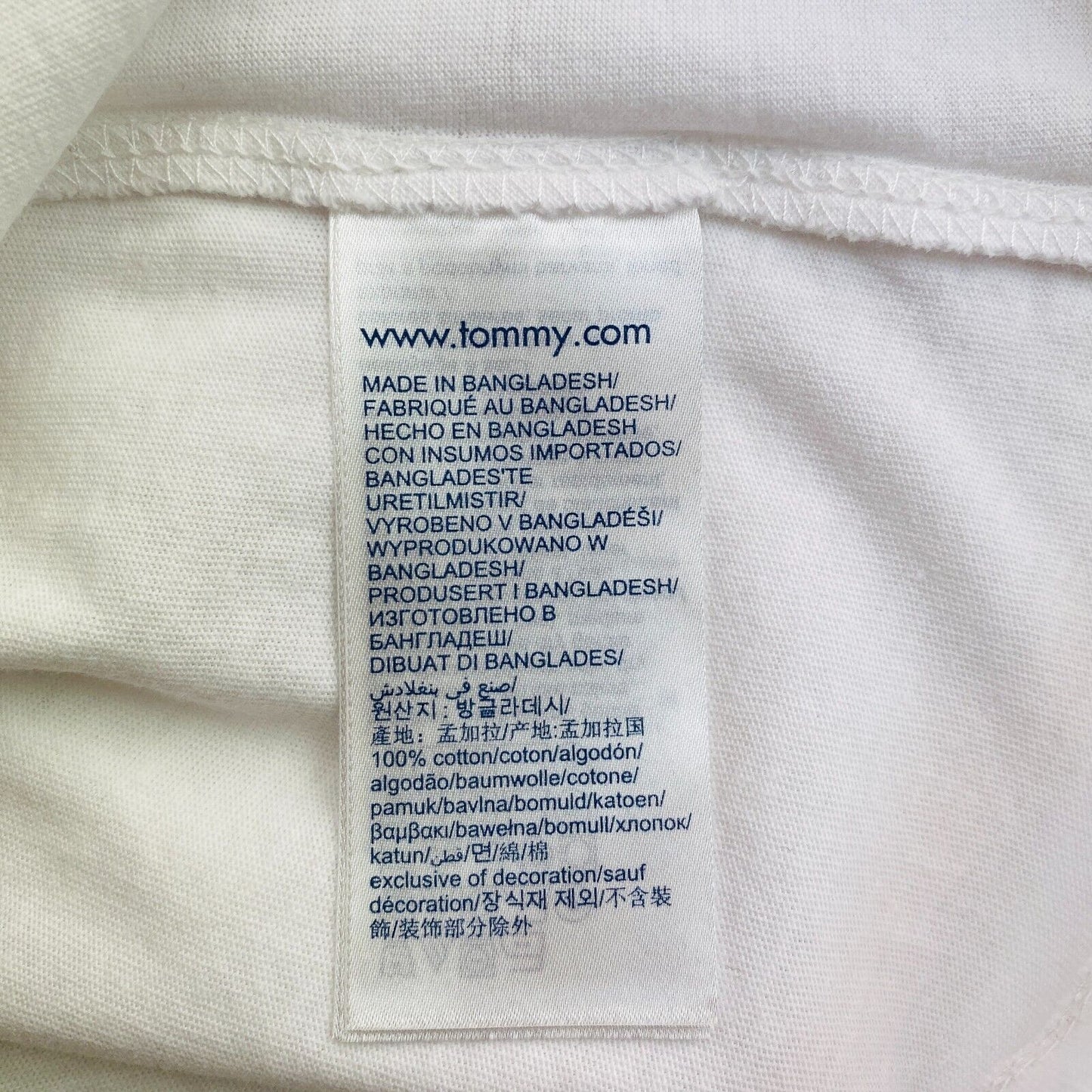 TOMMY HILFIGER JEANS Women White Soft Crew Neck Short Sleeve T Shirt Size S