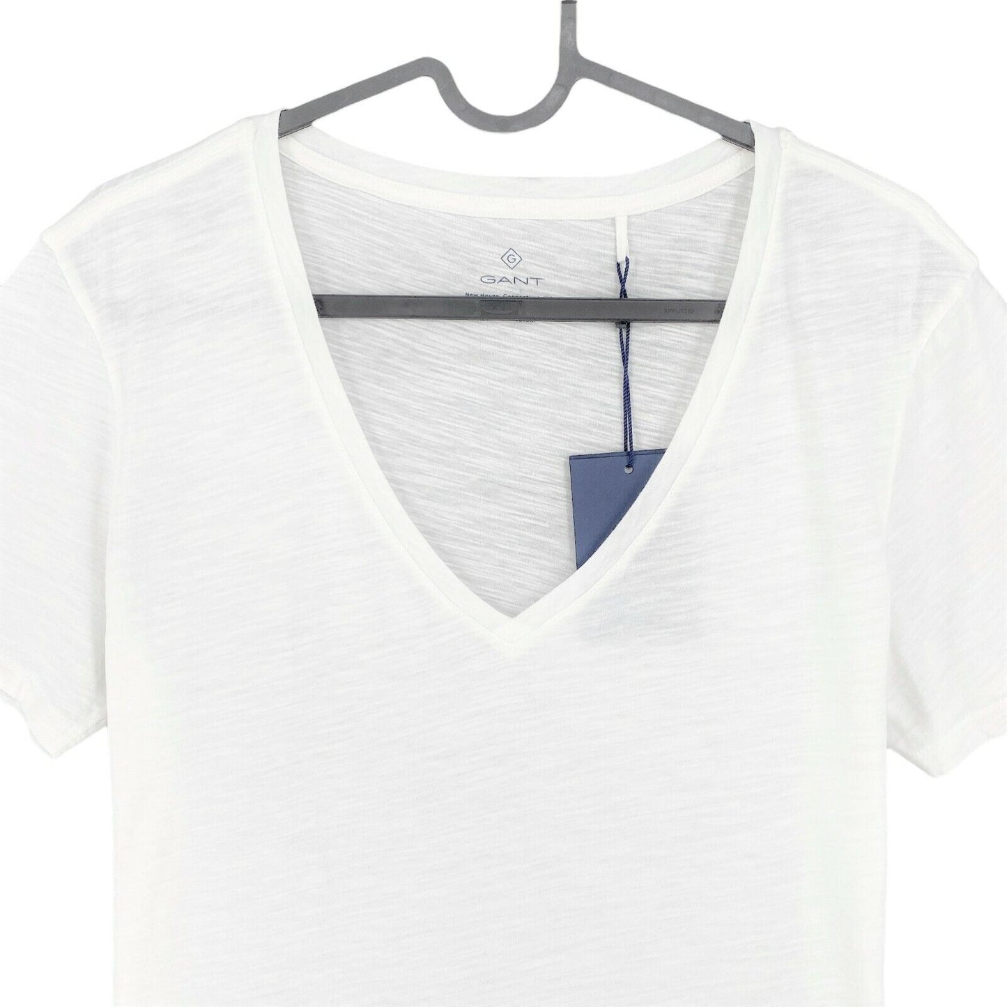 GANT T-shirt à col en V délavé blanc taille XL