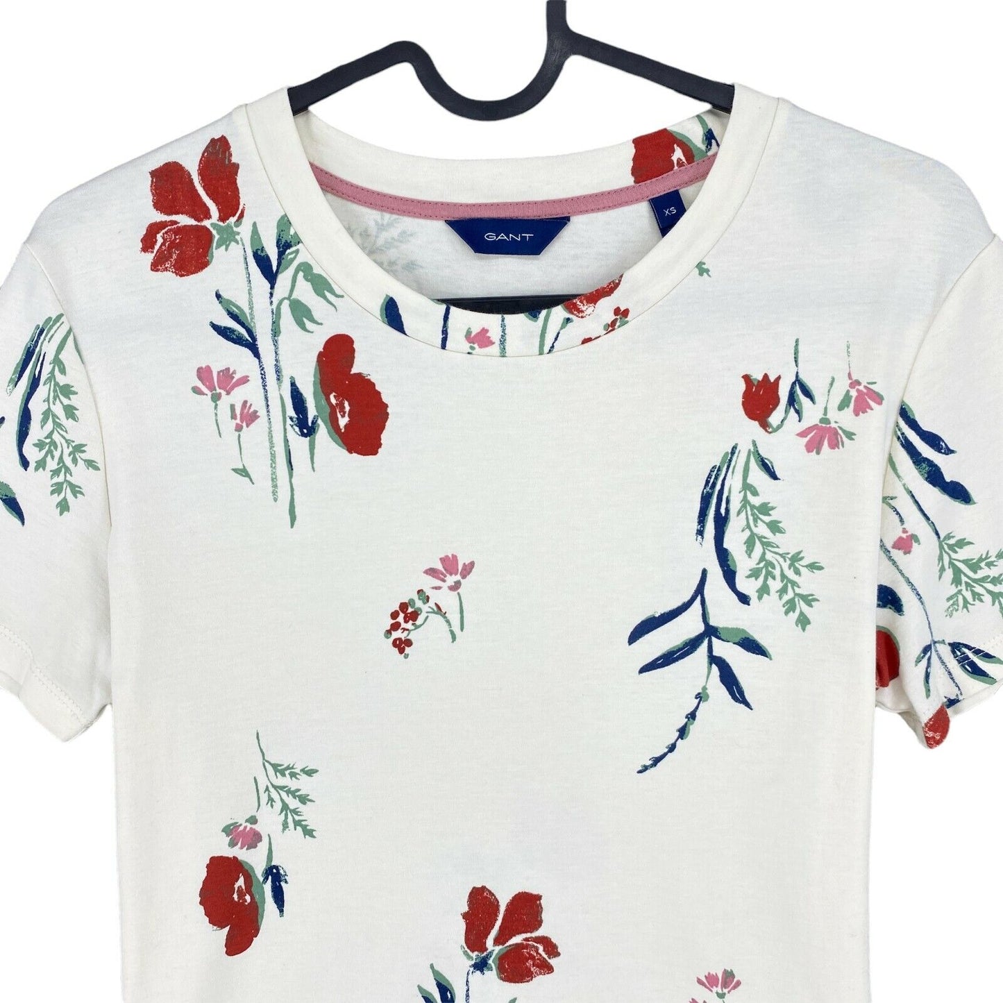 GANT T-shirt col rond à imprimé floral beige taille XS